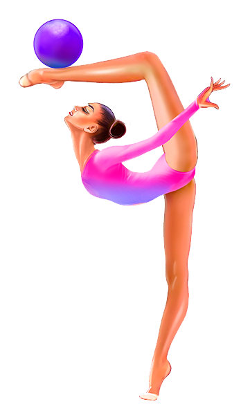 Rhythmic gymnast performing with a ball